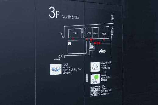 オトリバーサイドテラスさま 壁面地図