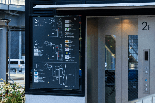 オトリバーサイドテラスさま 壁面地図